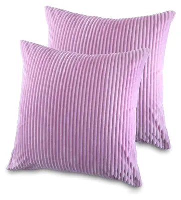 Produktbild von 2er Set Kissenbezüge Cashmere Touch Fleece, Sofakissen und Kopfkissenbezüge, Farbe: Rosa, Größe: 2x 80x80 cm