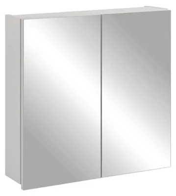 Zdjęcie produktu dla Rodan Szafka Łazienkowa z Lustrem 60 cm - Szara - Wisząca - Bezuchwytowa - 2-drzwiowa