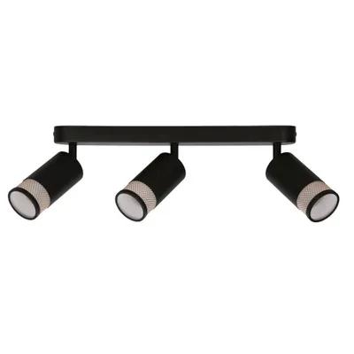 Obrázek produktu pro Stropní bodové svítidlo FLIN - 3xGU10, 15W, černé / zlaté