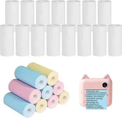 Produktbild von Famanu Kindercamera Thermisches Papier 24 Rollen Farbpapier - 57 x 25 mm