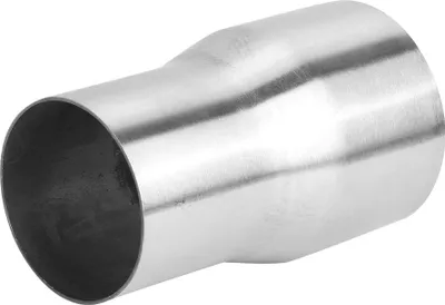 Image de Adaptateur de réduction pour tube de raccordement d'échappement en acier inoxydable, universel, pour modification. Diamètres : 63 mm / 76 mm
