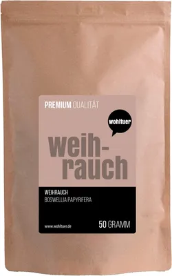 Weihrauch aus Wildsammlung, 50 g, 3–7 mm, Kirchenqualität