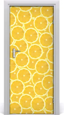 Produktbild von Tulup Türaufkleber 85x205 cm Dekorative Aufkleber Selbstklebend Wasserdichte Tapete Abnehmbar Schlafzimmer Wohnzimmer Wohnkultur - Zitrone