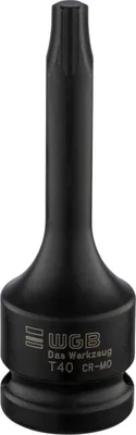 Produktbild von WGB Steckschlüssel Torx 40 - Kraft Steckschlüssel mit 1/2 Zoll vierkant, TX40 schwarz