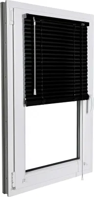 Produktbild von SONELLO Aluminium Jalousie 30cm x 100cm Schwarz Alu Jalousie Klemmfix ohne Bohren Sichtschutz Blendschutz Lichtschutz Sonnenschutz für Fenster und Türen