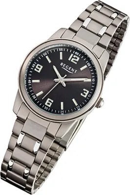 Produktbild von Regent Armbanduhr silber grau F-858 Damen Analog-Titanuhr URF858