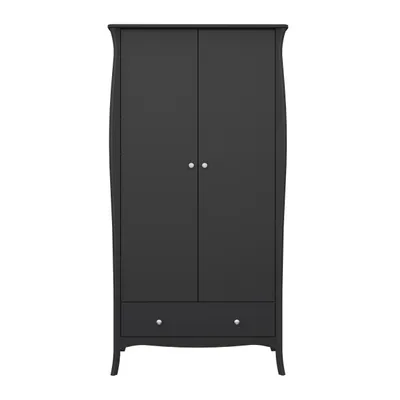 Produktbild von Baroque Kleiderschrank 2-türig mit 1 Schublade Breite 99 cm, Höhe 192 cm grau.