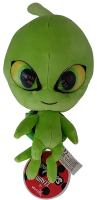 Obrázek produktu pro Miraculous: Panenka Kwami Mon Ami Wayzz, 24 cm, plyšová hračka ve tvaru želvy, vhodná pro děti