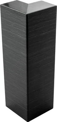 Produktbild von Sockelleiste Edelstahl Fußbodenleisten V2A L250cm 60mm schwarz anthrazit gebürstet Ausseneck