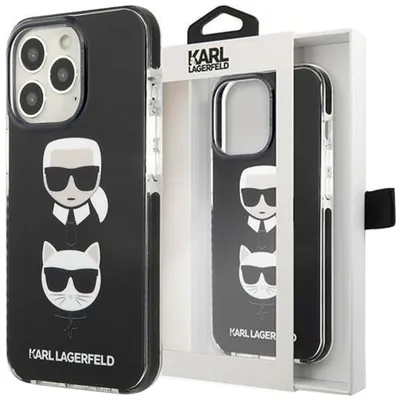 Produktbild von Karl Lagerfeld Klhcp13Xtpe2Tk Iphone 13 Pro Max 6.7"" Hardcase Czarny/Schwarz Karl&Choupette Kopf