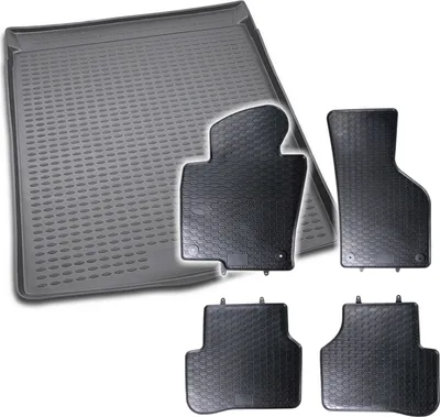 Produktbild von Gummi Kofferraumwanne + Fußmatten Set für VW Passat 3C, Bj. 9/2005-2014