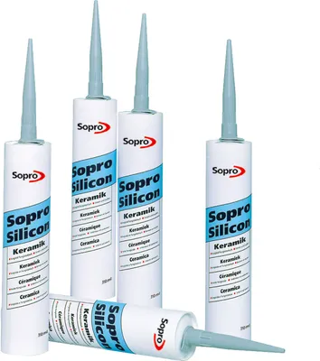 Produktbild von Sopro Silikon Keramik Fugen Fliesen 310ml Abdichtung Farbe weiß 1 Stück