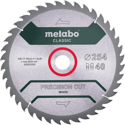 Produktbild von Metabo Sägeblatt precision cut wood - classic 254x2,4/1,6x30, Z40 WZ 20° - Blister
