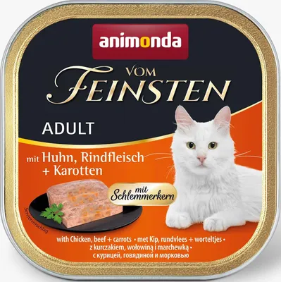Produktbild von Animonda Vom Feinsten Adult Schlemmerkern mit Huhn, Rindfleisch & Karotten 100gx32