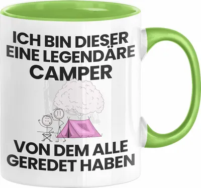 Produktbild von Camper Geschenk Tasse Lustige Geschenkidee Geburtstag für Camper Ich Bin Dieser Legendäre Camper Von Dem Alle Geredet Haben Kaffee-Becher (Grün)