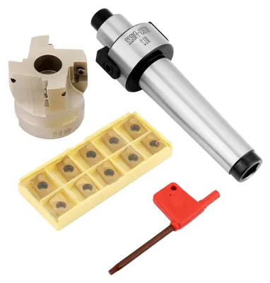 Produktbild von Schaft-Wendefräser, MT3 FMB22 Halterverlängerung 400R -50-22 Stirnfräser 10 Stück CNC-Hartmetalleinsätze