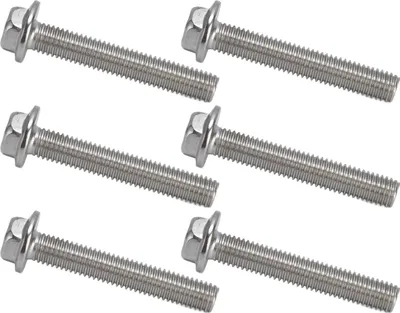 Imagen del producto de Tornillos para rosca M10, tornillos de acero inoxidable A2, tornillos hexagonales con brida, tornillos con junta, tornillos hexagonales de paso grueso, tornillos DIN 6921