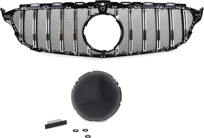 Produktbild von Kühlergrill Grill Schwarz Chrom+ Race Gitter passt für Mercedes S205 W205 14-18 auf Sport Panamericana GT