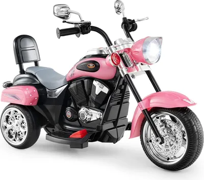 Immagine prodotto di Moto elettrica per bambini 6V, rosa, luci e suoni regolabili