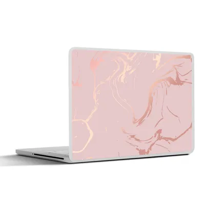 Produktbild von MuchoWow® Laptop Aufkleber Sticker Cover Marmor - Roségold - Linie 30x22 cm - Laptop-Sticker