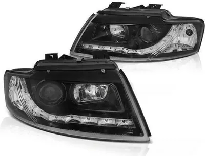 Produktbild von Scheinwerfer LED Tagfahrlicht Optik passend für Audi A4 B6 Cabrio 8H 02-06 Schwarz