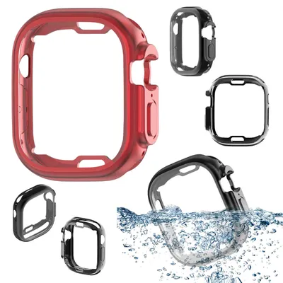 Immagine prodotto di Per Apple Watch Ultra 1 + 2 49mm 2 in 1 Custodia per orologio Custodia TPU + Pellicola PET