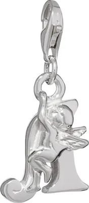 Produktbild von Buchstabe A mit Engelskind Charm-Anhänger 925 Silber Talisman für Bettelarmband