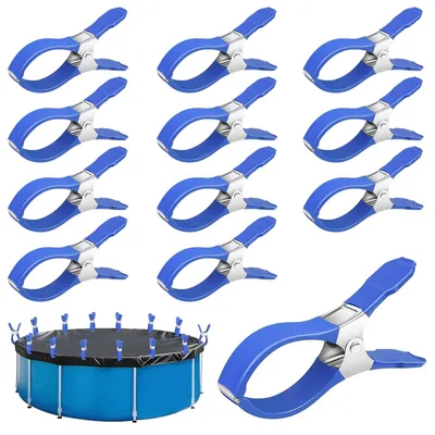 Produktbild von Set mit 12 Edelstahlklemmen für Poolabdeckungen