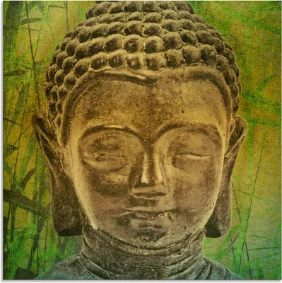 Produktbild von ARTland Glasbild Buddha II Größe: 30x30 cm
