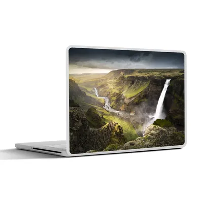Produktbild von MuchoWow® Laptop Aufkleber Sticker Cover Háifoss-Wasserfall in Island 31x22.5 cm - Laptop-Deko