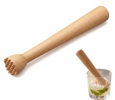 Produktbild von Cocktail-Stößel - Aus Holz - Zum Zerkleinern von Zutaten - 25 cm