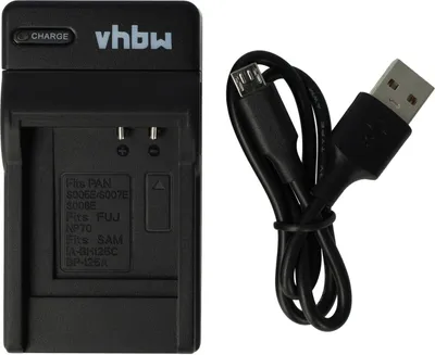 Produktbild von vhbw USB-C Ladegerät kompatibel mit Panasonic Lumix DMC-FS3, DMC-FS20, DMC-FS5, DMC-FX01 Kamera Camcorder - Ladeschale + USB-C Kabel Ladeanzeige