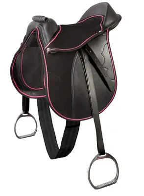 Produktbild von Pony-Sattel-Set, schwarz-pink, 16,5 Zoll