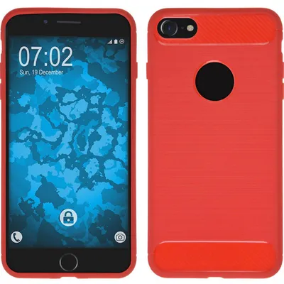 Produktbild von PhoneNatic Case kompatibel mit Apple iPhone 8 Plus - rot Silikon Hülle Ultimate Cover