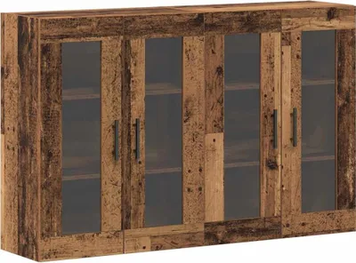 Image de Armoires Murailles 2 pcs Bois ancien 69,5 x 34 x 90 cm