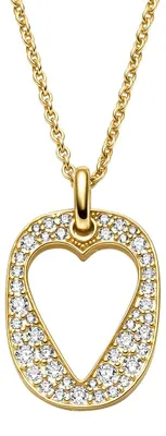 Produktbild von Viventy Halskette-Anhänger Herz Zirkonia Silber 18k Vergoldet 788952