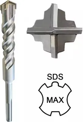 Obrázok produktu pre SDS Max vŕtačka s priečnym rezom 280-1000 mm dĺžka 12-40 mm priemer dvojitej špirály 35 mm 800 mm