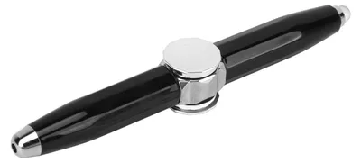 Immagine prodotto di Gyro biros luminoso per le dita Scrittura a rotazione con luce LED per uno stress a flusso libero nero