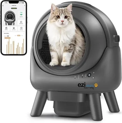 Produktbild von Selbstreinigende katzentoilette mit roboterfunktion, 50 l, 55 db, grau E.ziclean CATBOTK6I