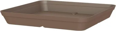 Image de Soucoupe Capri Carrée Taupe Protection Sol Et Drainage Optimal - Artevasi