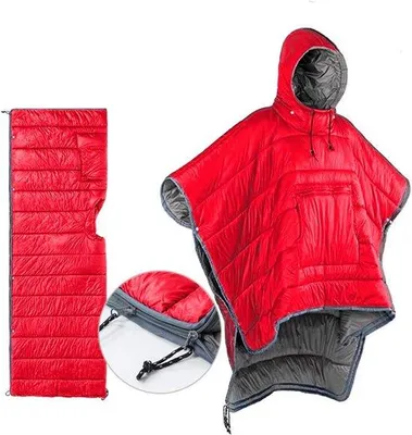 Obrázek produktu pro Famanu – Spací pytel-pončo, voděodolné – ultralehké, multifunkční, ideální pro outdoorové aktivity