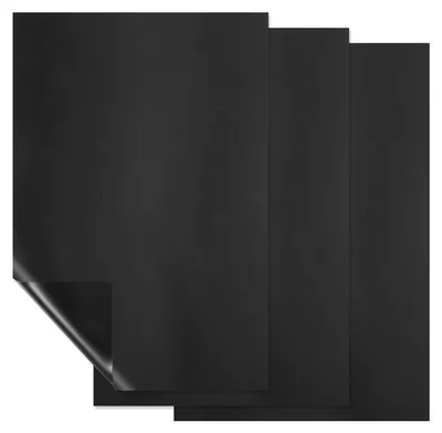 Magnetische Whiteboard-Folie, 3 Stück, 30 x 20 cm, schwarz