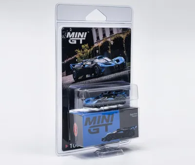 Produktbild von _BUGATTI BOLIDE PRESENTATION BLACK AND BLUE 2024 – BLISTERVERPACKUNG – Mini-GT 1:64