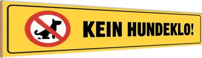Produktbild von vianmo Holzschild 10x46 cm kein Hundeklo Tier Haustier