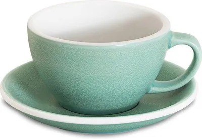 Imagen del producto de Juego de tazas de café de cerámica de 300 ml (10 oz) con platillo, ideal para latte y cappuccino