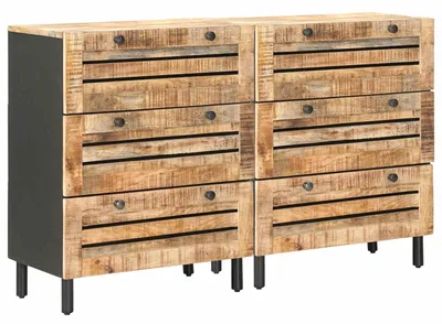 Immagine prodotto di vidaXL - Armadietti portaoggetti, 2 pezzi, 120 x 33 x 75 cm, legno massello di mango