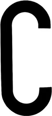 Immagine prodotto di Lettera adesiva "Lampa C", alfanumerica, 80 x 35 mm