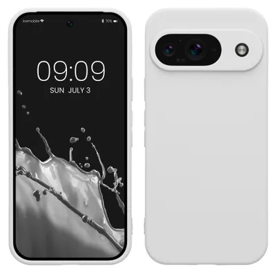 Produktbild von kwmobile Handyhülle für Google Pixel 9 Hülle - weiches Handy Silikon Case - Schutzhülle Cover - Weiß matt