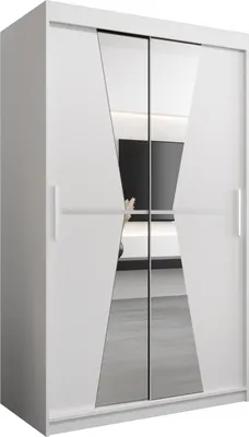 Produktbild von Kleiderschrank, Schiebetürenschrank Schlafzimmer, Schrank mit Spiegel MAROKO 120 cm