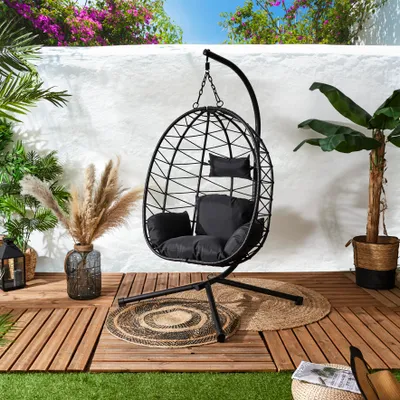Image de Fauteuil Suspendu - HOME DECO FACTORY - Zadar - Noir